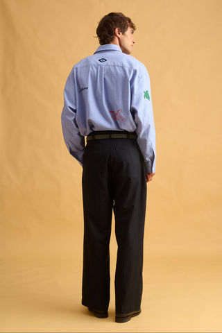 karavan clothing fashion fall winter 25 homecoming men collection bernard shirt light blue