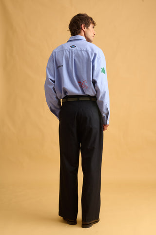 karavan clothing fashion fall winter 25 homecoming men collection raul trousers black stripes