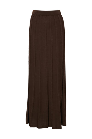 karavan clothing fashion fall winter 25 krvn homecoming collection regina knitted skirt brown