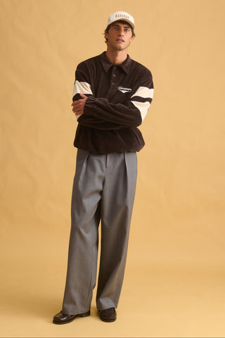 karavan clothing fashion fall winter 25 homecoming men collection albert polo sweater brown ivory