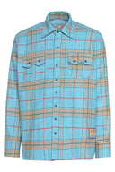 karavan men fall winter 26' collection robson shirt checked ciel