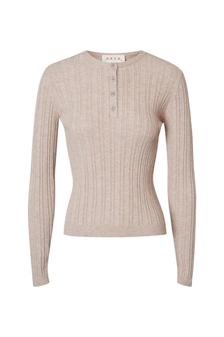 karavan clothing fashion fall winter 25 homecoming krvn collection rory knitted top beige