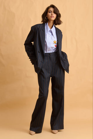 karavan clothing fashion fall winter 25 homecoming collection brande trousers blue red stripes