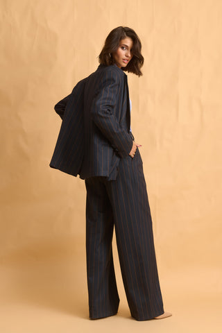 karavan clothing fashion fall winter 25 homecoming collection brande trousers blue red stripes