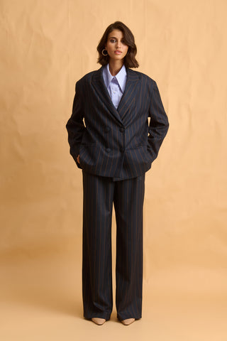 karavan clothing fashion fall winter 25 homecoming collection brande trousers blue red stripes