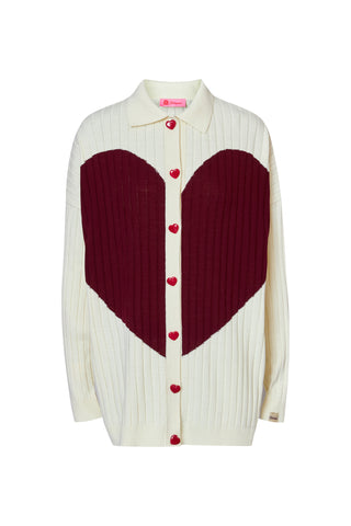karavan clothing fashion fall winter 25 homecoming collection rozy knitted shirt ivory bordeaux heart