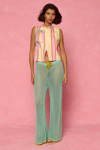 karavan clothing fashion spring summer 26 nai weekendwear collection raquel top pink yellow stripes