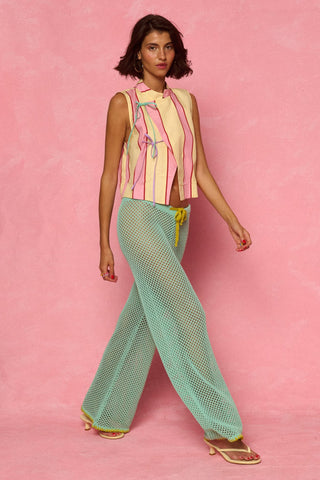 karavan clothing fashion spring summer 26 nai weekendwear collection raquel top pink yellow stripes