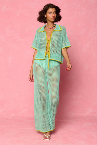 karavan clothing fashion spring summer 26 nai weekendwear collection smaragda knitted top lime aqua