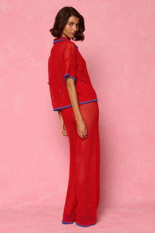 karavan clothing fashion spring summer 26 nai weekendwear collection smaragda knitted top blue red