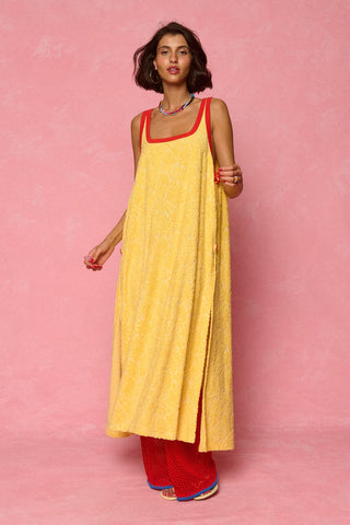 karavan clothing fashion spring summer 26 nai weekendwear collection vesper poncho dress yellow