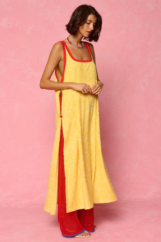 karavan clothing fashion spring summer 26 nai weekendwear collection vesper poncho dress yellow