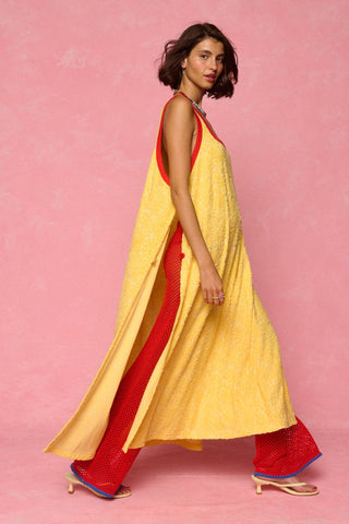 karavan clothing fashion spring summer 26 nai weekendwear collection vesper poncho dress yellow