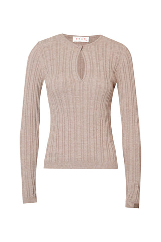 karavan clothing fashion fall winter 25 homecoming krvn collection sabine knitted top beige