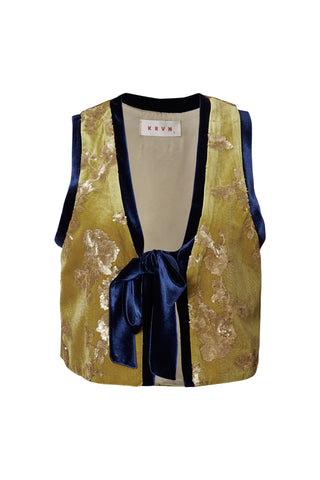 karavan clothing fashion fall winter 25 krvn homecoming collection sabrina vest lime