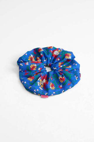 Patty Scrunchie (Floral Blue)