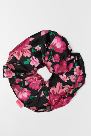 Tribe Scrunchie (Black Flower)