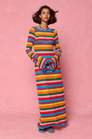 karavan clothing fashion spring summer 26 nai vera's day collection serena dress multicolor lines