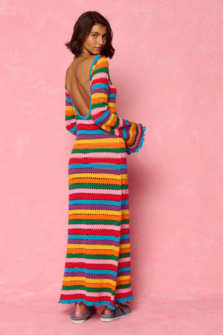 karavan clothing fashion spring summer 26 nai vera's day collection serena dress multicolor lines
