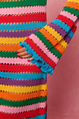 karavan clothing fashion spring summer 26 nai vera's day collection serena dress multicolor lines