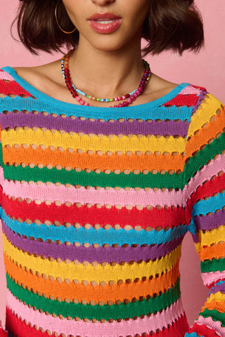 karavan clothing fashion spring summer 26 nai vera's day collection serena dress multicolor lines