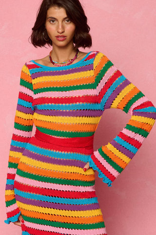 karavan clothing fashion spring summer 26 nai vera's day collection serena dress multicolor lines