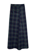 karavan fall winter 26' collection shadow skirt checked blue green