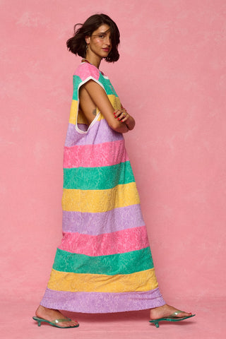 karavan clothing fashion spring summer 26 nai weekendwear collection shirley dress yellow pink ciel lines
