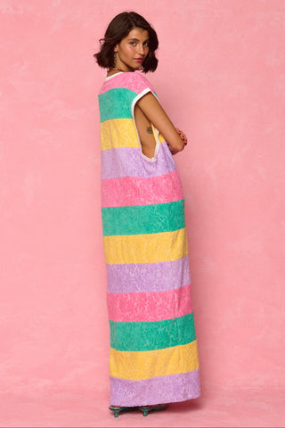 karavan clothing fashion spring summer 26 nai weekendwear collection shirley dress yellow pink ciel lines
