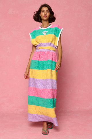 karavan clothing fashion spring summer 26 nai weekendwear collection shirley dress yellow pink ciel lines