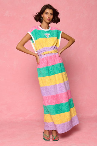 karavan clothing fashion spring summer 26 nai weekendwear collection shirley dress yellow pink ciel lines