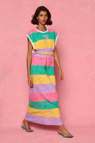 karavan clothing fashion spring summer 26 nai weekendwear collection shirley dress yellow pink ciel lines