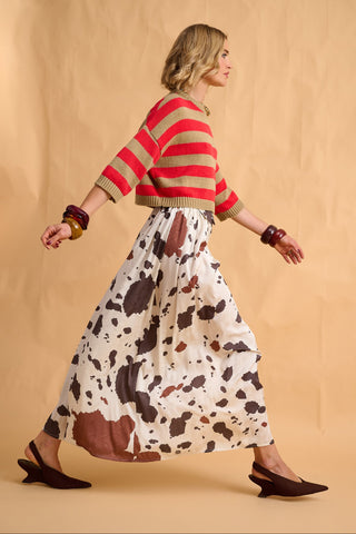 karavan clothing fashion fall winter 25 homecoming collection sienna knitted top coral beige