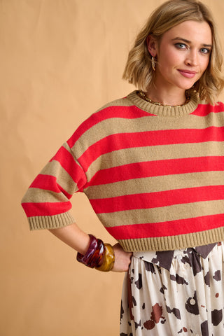 karavan clothing fashion fall winter 25 homecoming collection sienna knitted top coral beige