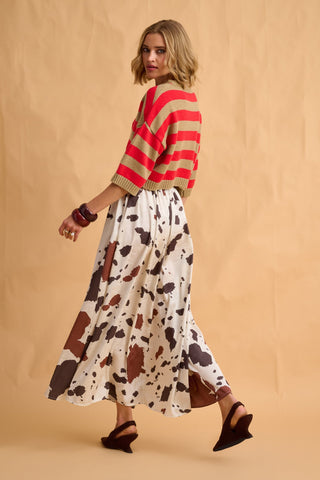 karavan clothing fashion fall winter 25 homecoming collection sienna knitted top coral beige