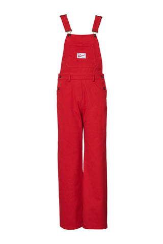 karavan clothing fashion fall winter 25 homecoming collection sloane dungarees red