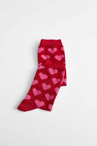 Heart Socks (Red)