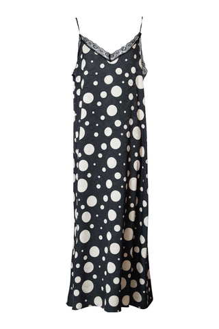 karavan clothing fashion fall winter 25 homecoming collection sophia dress black ivory polka dots