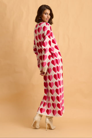 karavan clothing fashion fall winter 25 homecoming collection sorrel knitted dress ivory pink hearts