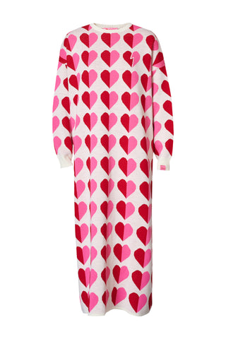 karavan clothing fashion fall winter 25 homecoming collection sorrel knitted dress ivory pink hearts