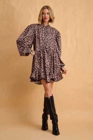 karavan clothing fashion fall winter 25 homecoming collection stevie mini dress leopard