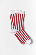 karavan loungewear planet fall winter 26' collection stripe socks white red