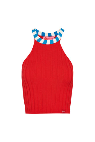 karavan clothing fashion spring summer 26 nai collection tabitha knitted top red