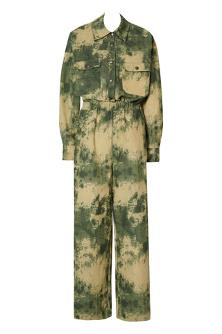karavan clothing fashion fall winter 25 homecoming krvn collection tania jumpsuit camo green
