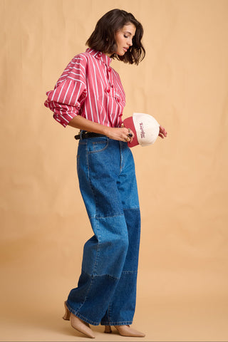 karavan clothing fashion fall winter 25 homecoming collection tessa shirt red white stripes