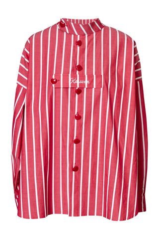 karavan clothing fashion fall winter 25 homecoming collection tessa shirt red white stripes