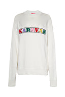 karavan fall winter 26' collection thalia knitted sweater white logo