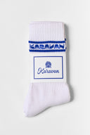 karavan fall winter 26' collection crew socks white blue