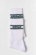 karavan fall winter 26' collection crew socks white green