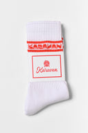 karavan fall winter 26' collection crew socks white red